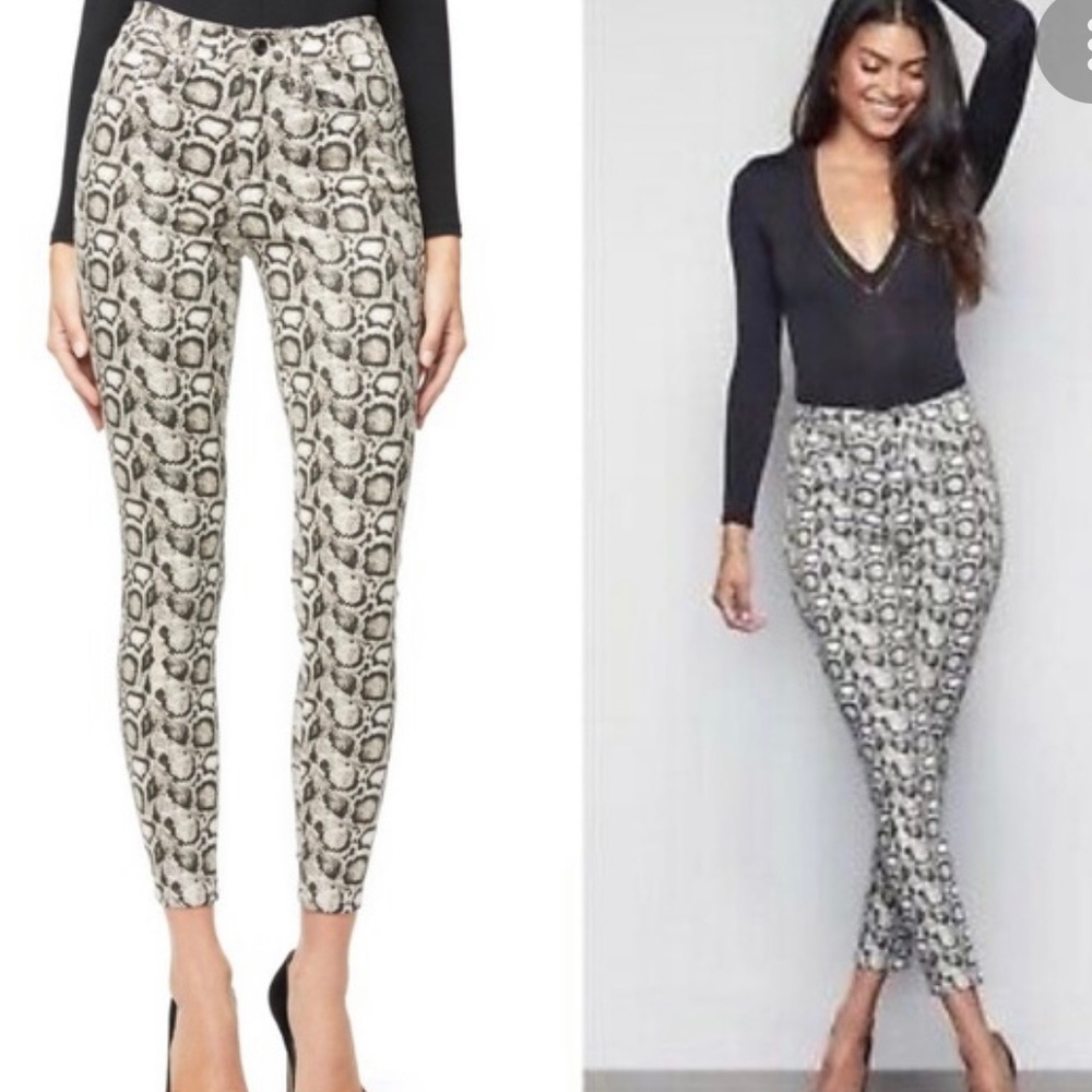 Good American Snakeskin Pattern Jeans